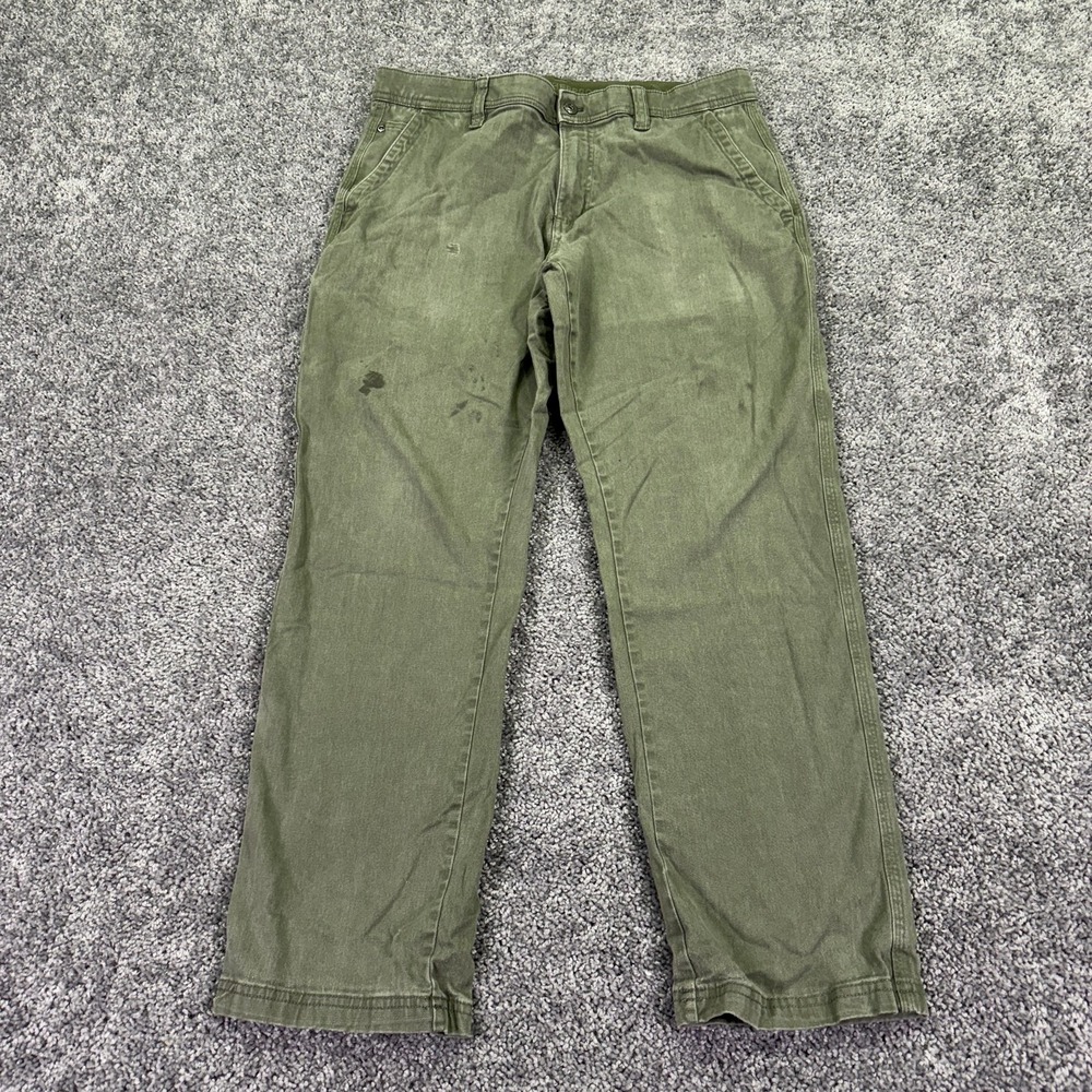 Weatherproof Pants Mens 34x30 Green Carpenter Workwear Outdoor Pockets City